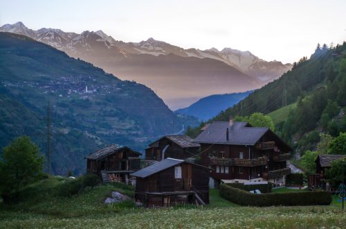 Закат в швейцарских Альпах