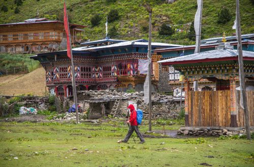 Турист клубу Похід в гори в Бутані