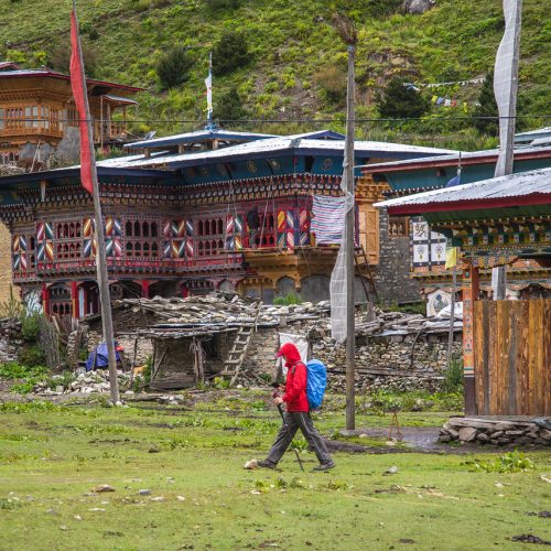 Турист клубу Похід в гори в Бутані