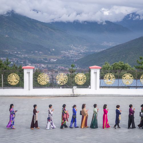 Буддизм в Бутане. Вид на долину Тхимбху
