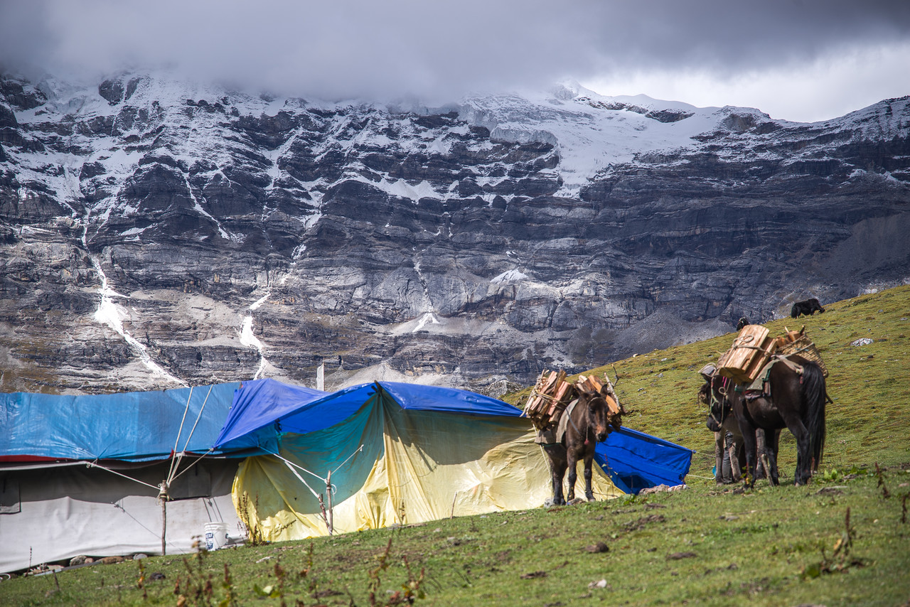 Поселення кочівних народів в горах Бутану