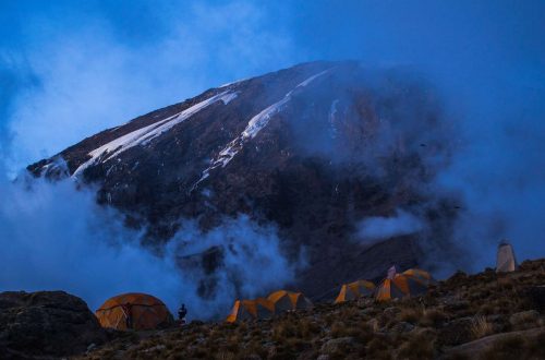закат над Килиманджаро - лагерь Барафу