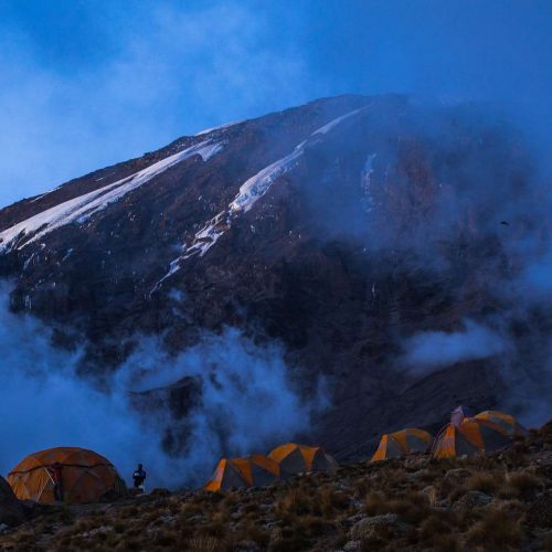 закат над Килиманджаро - лагерь Барафу