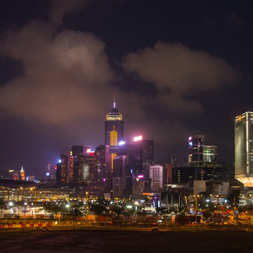 Панорама нічного Гонконгу