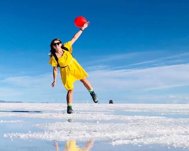 Инструктор Ира Монахова на Уюни