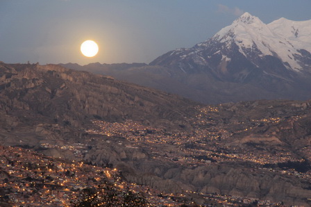 Ла Пас и гора Иллимани