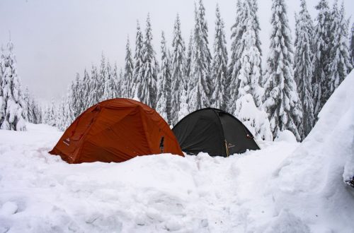 зимой с палаткой в Карпатах