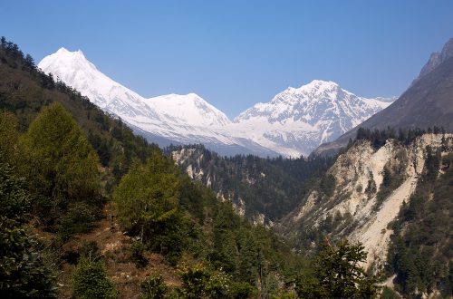 Панорама с трека в Гималаях