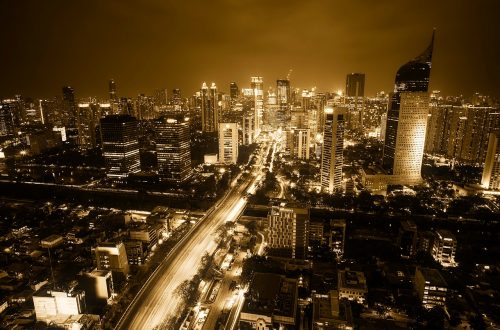 Ночная панорама Джакарты