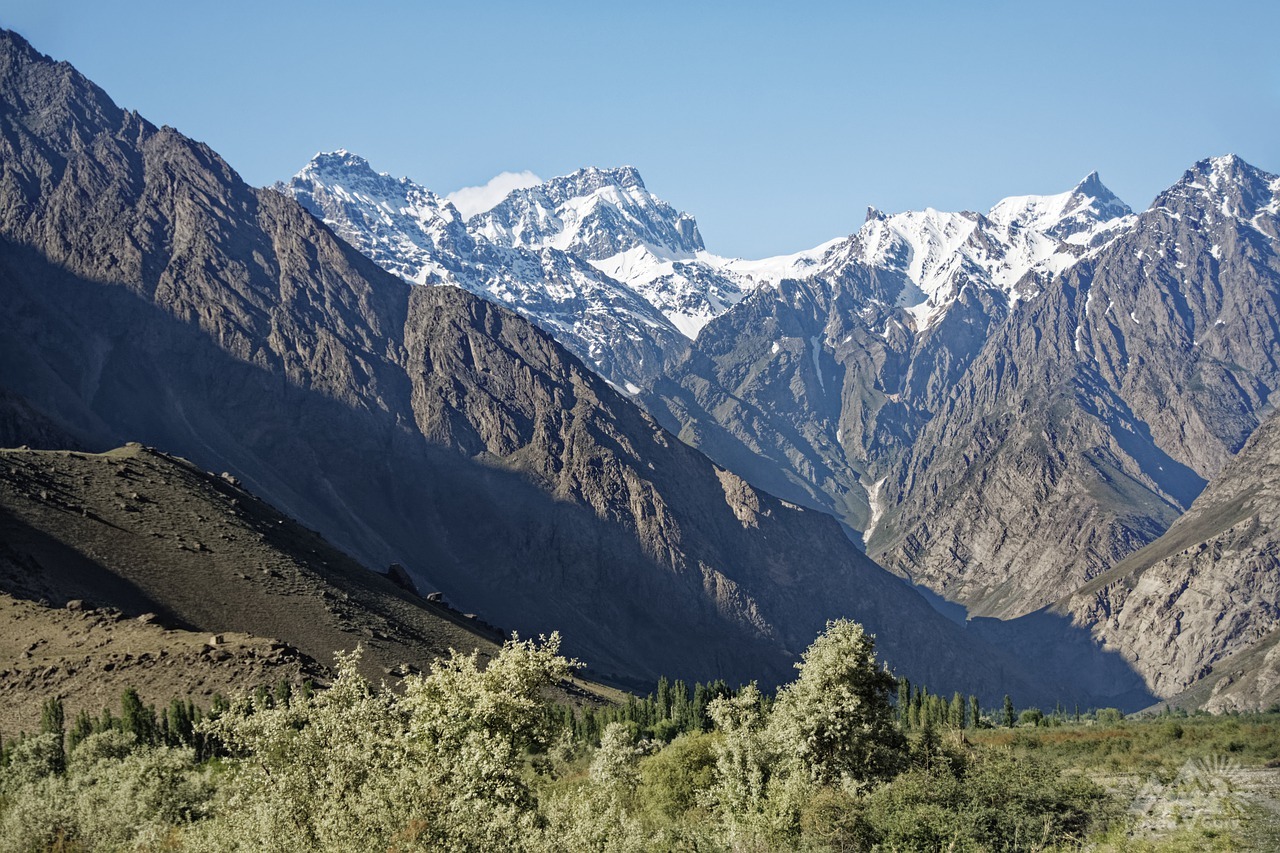 Высоты гор Таджикистана Памир