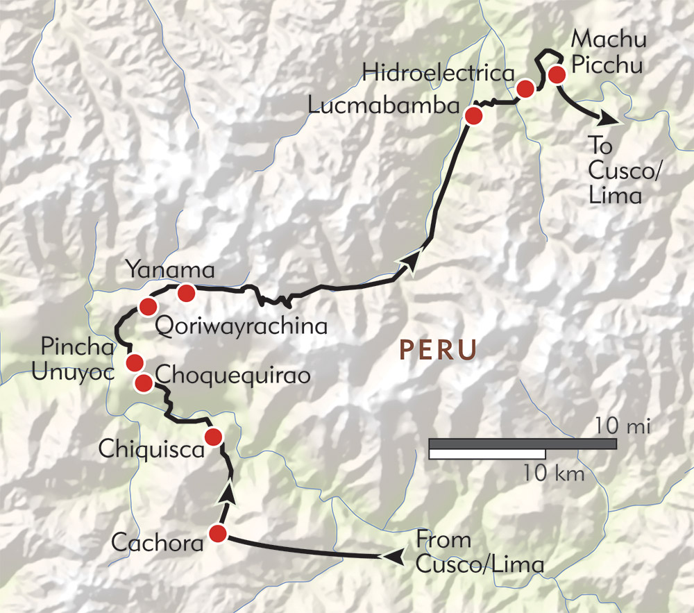 Трек в Перу карта