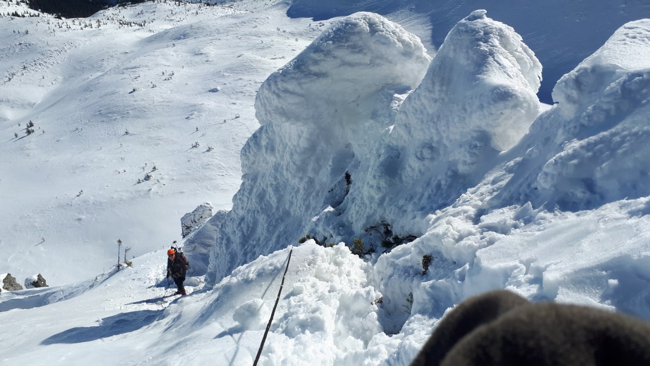 зимове технічне сходженя в Карпатах