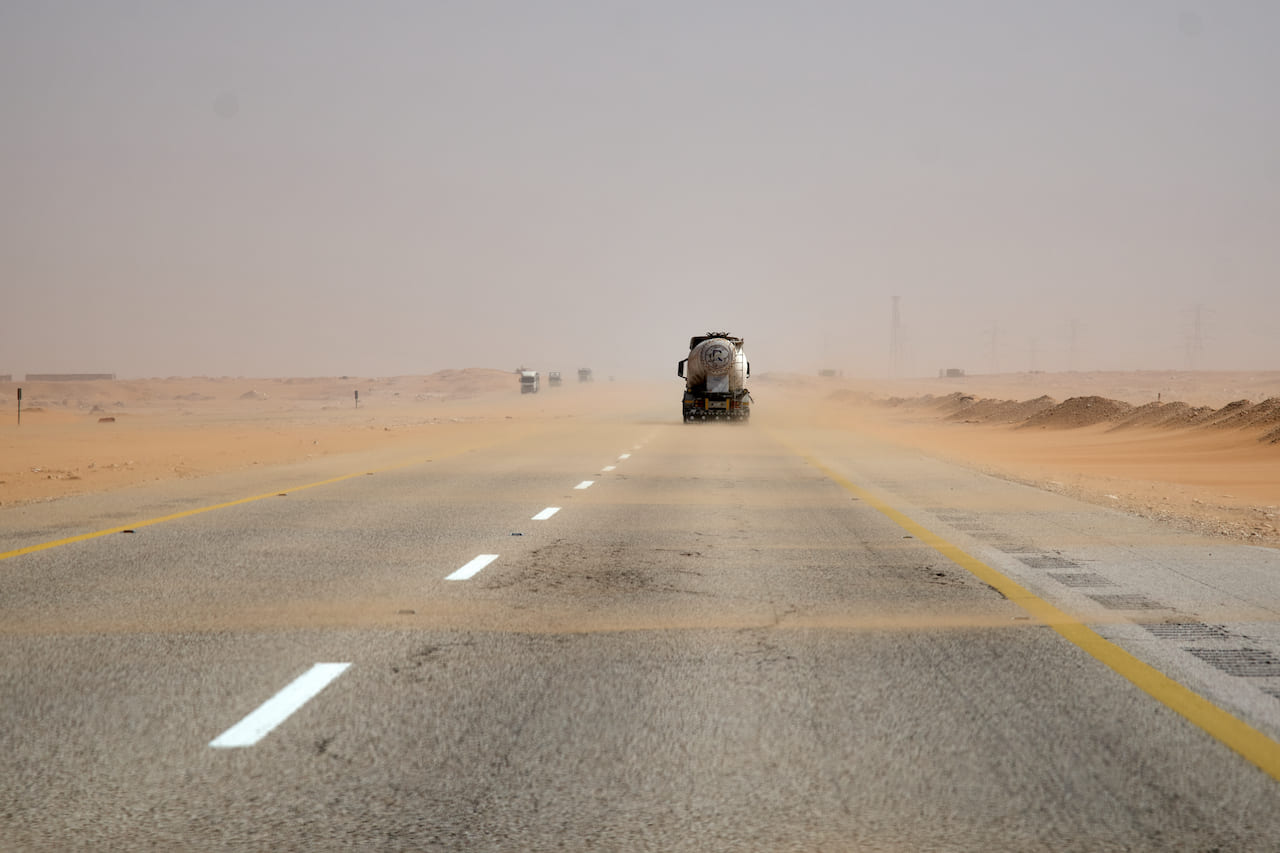 песчаная буря в Саудовской Аравии