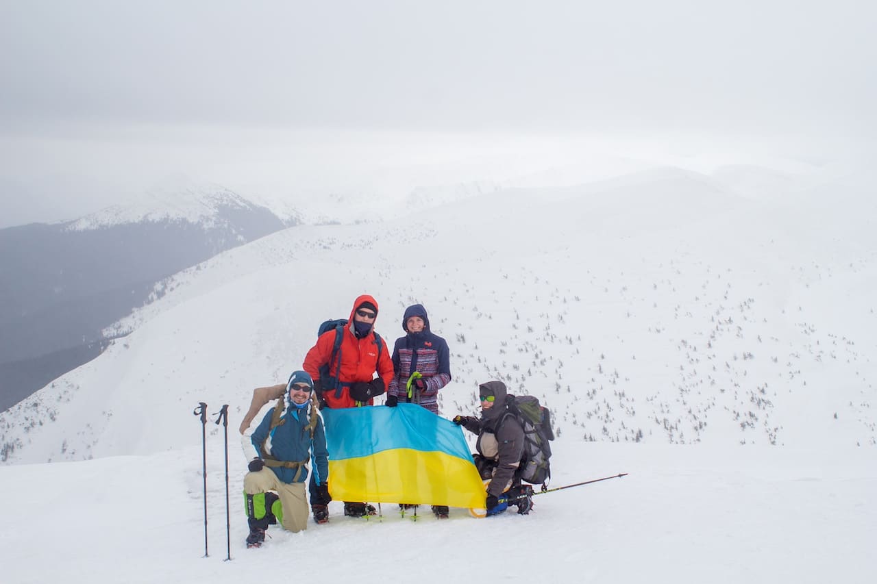 на вершині Брескула - зима